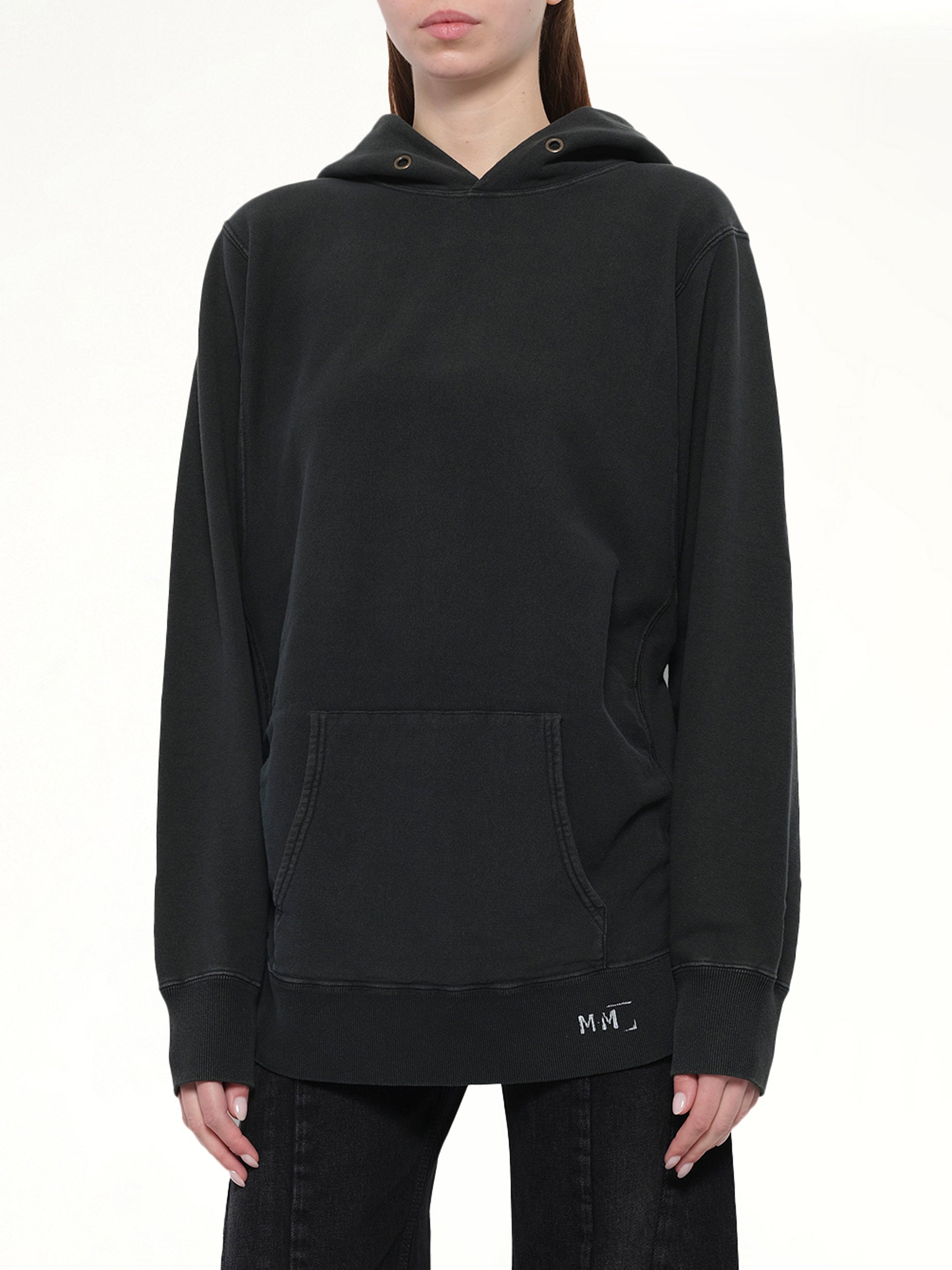 Organic Cotton Fleece Hoodie in Vintage Carbon
