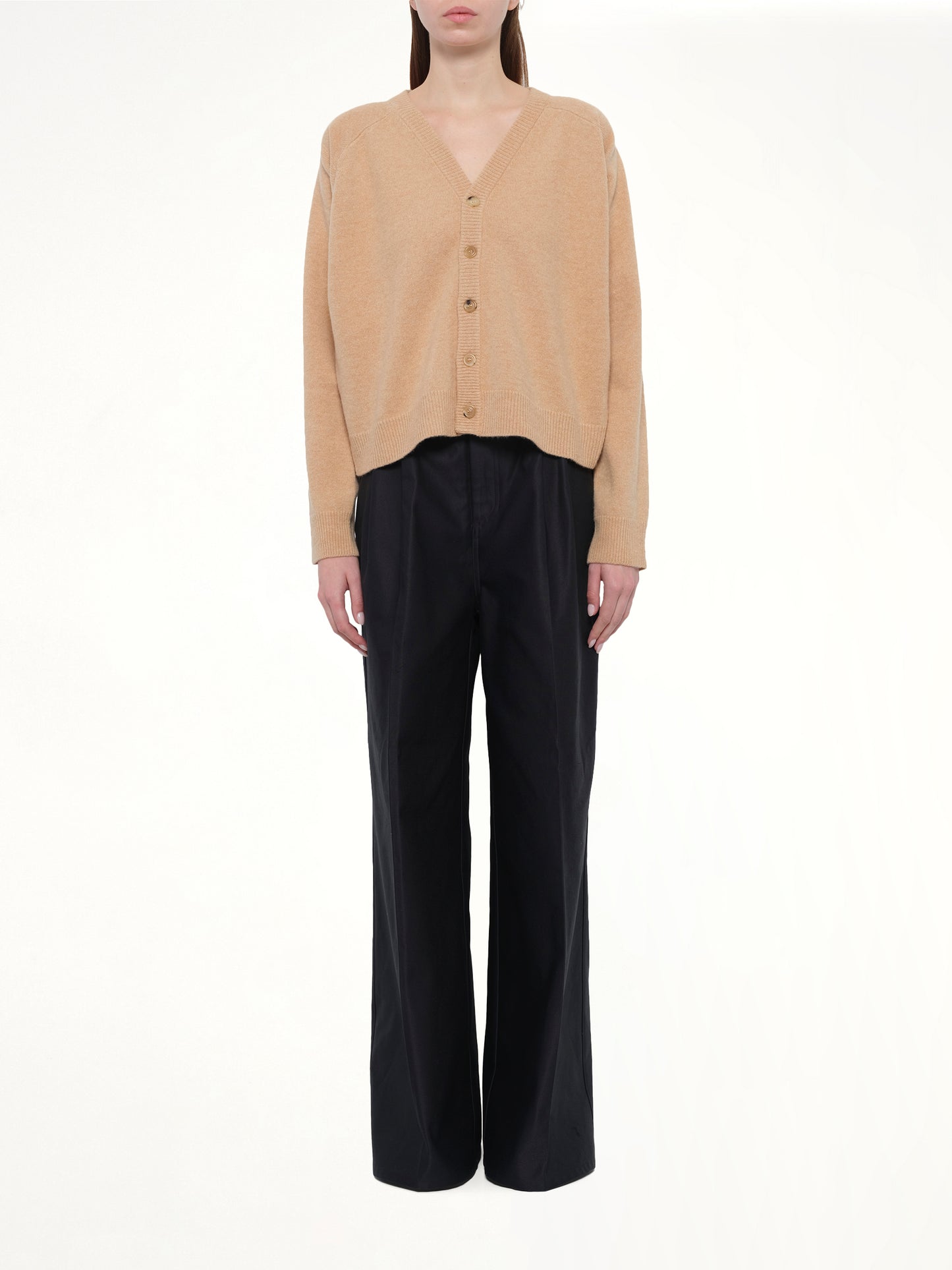 Gauge 7 Wool Cardigan in Camel