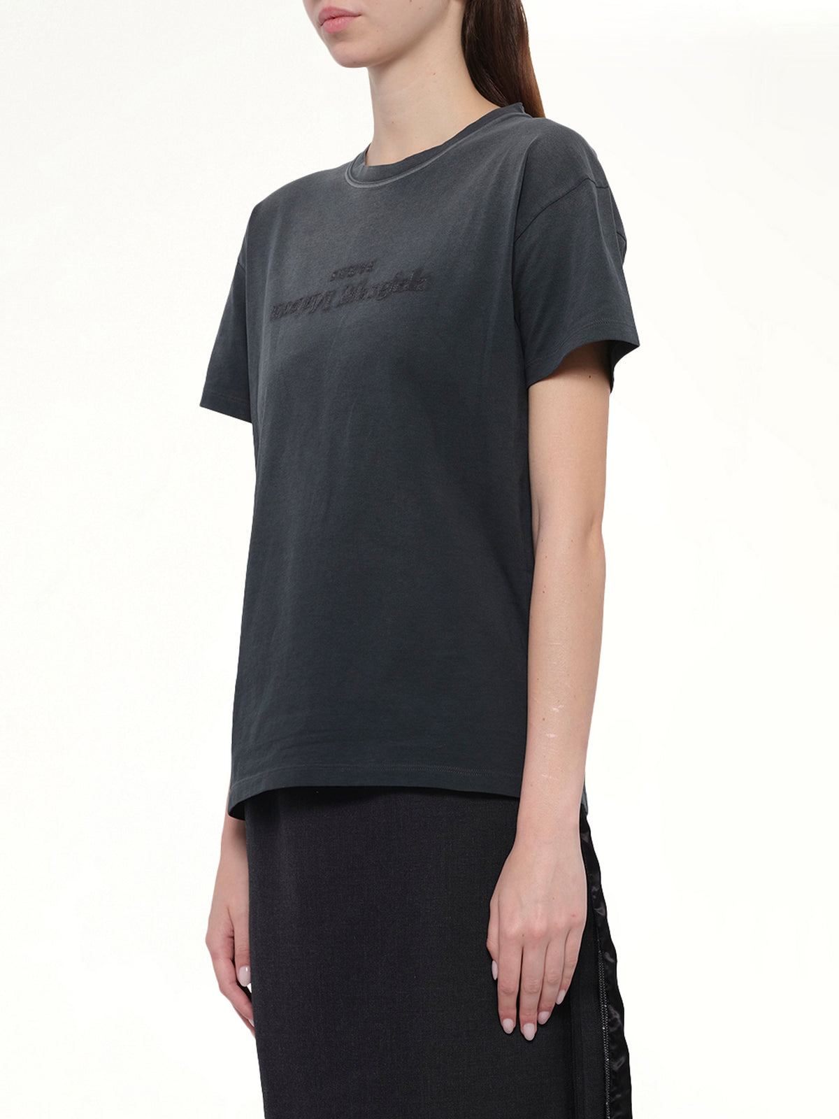 黑色反向标志T恤