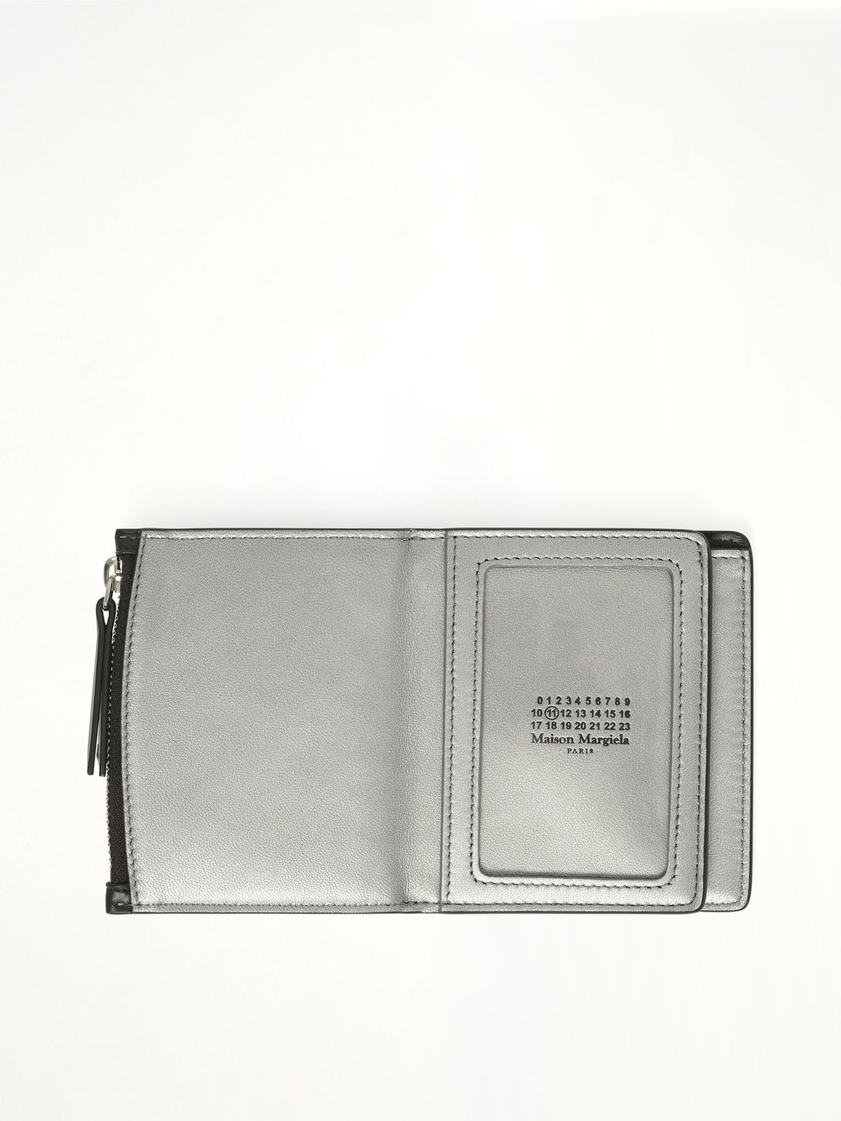 Maison Margiela 黑色/银色翻盖钱包
