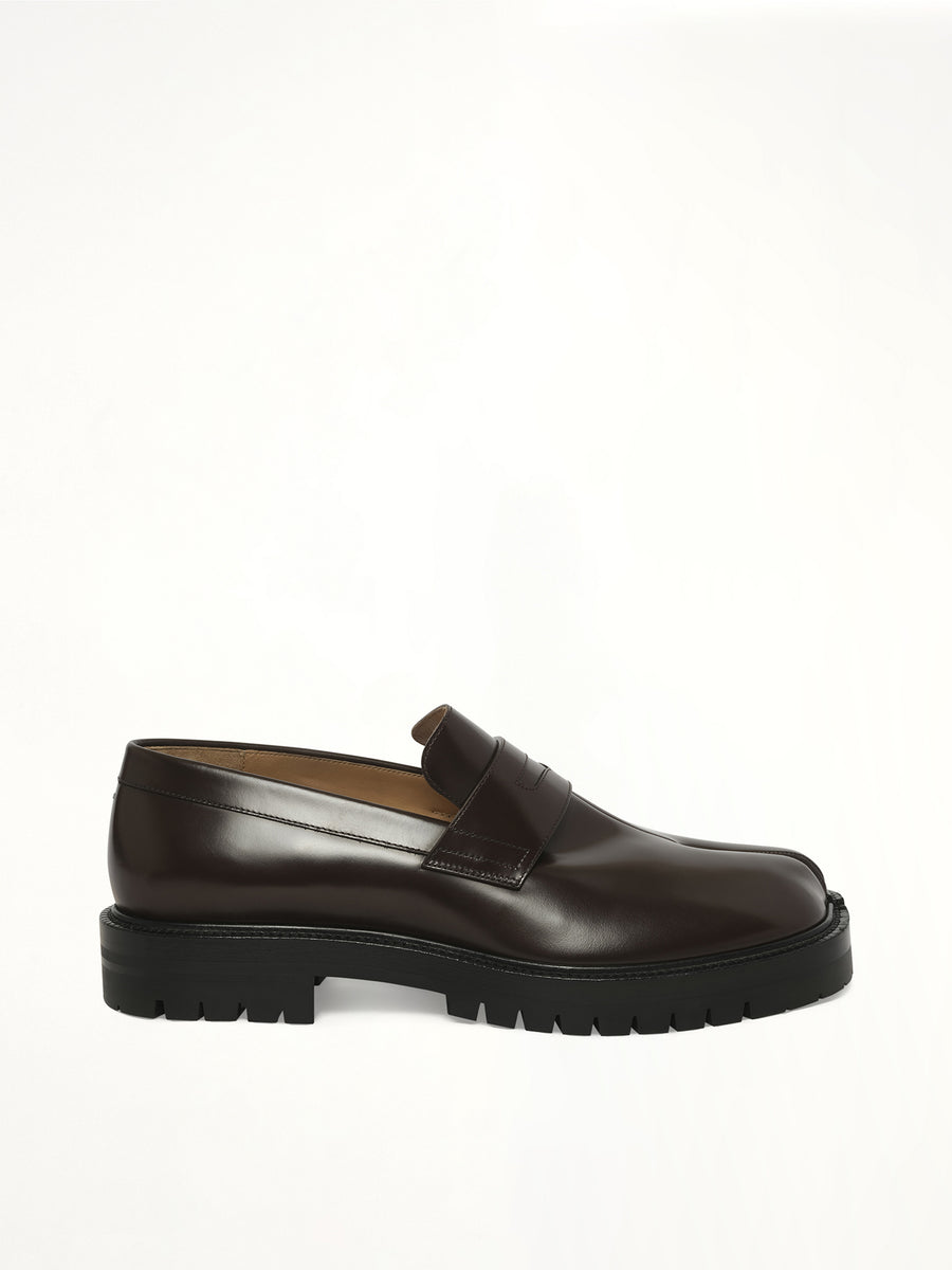 Tabi County Loafer in Dark Forest Side View | MAISON MARGIELA