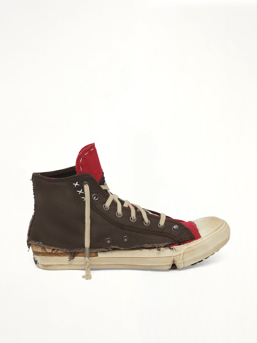 Loved to Death Sneaker in Red/Black Side View | MAISON MARGIELA