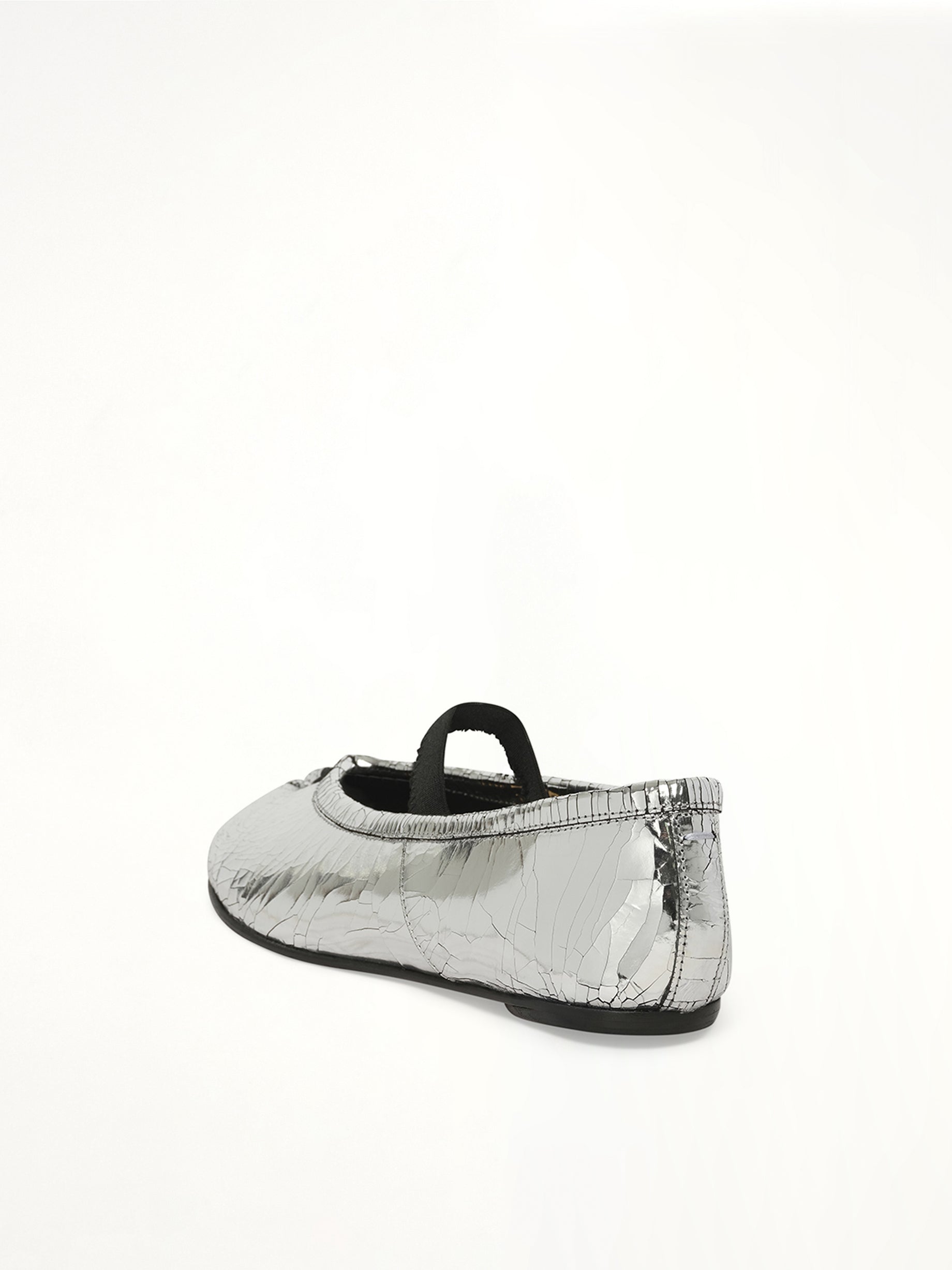 Broken Mirror Ballerina in Silver/Black Back View | MAISON MARGIELA