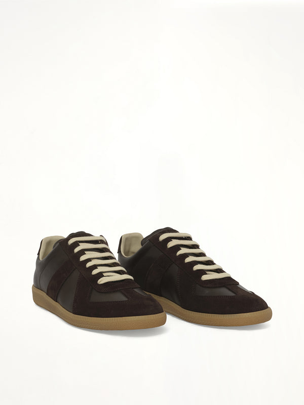 Replica Sneaker in Dark Brown Front View | MAISON MARGIELA