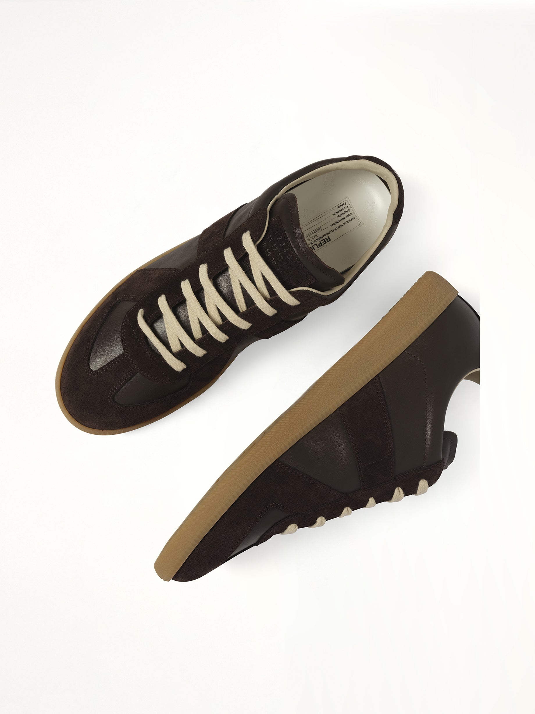 Replica Sneaker in Dark Brown Top View | MAISON MARGIELA