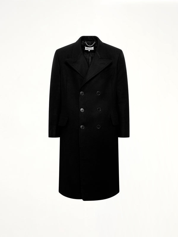 Wool Long Coat in Black