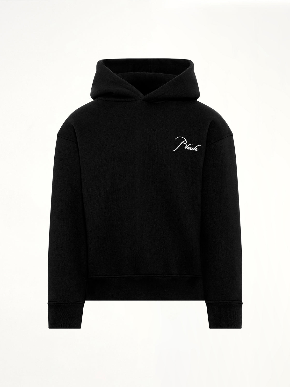Classique Side Zip Pullover Hoodie in Black/White