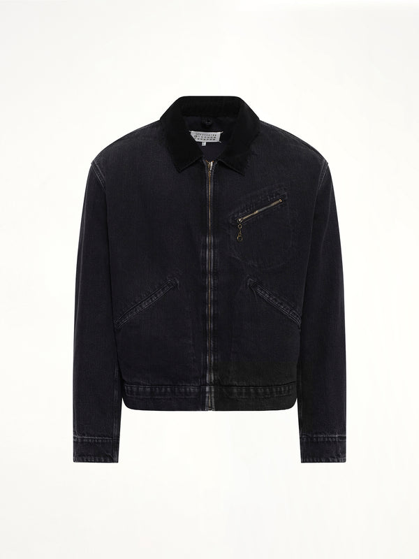 Original Japanese Denim Jacket in Washed Black