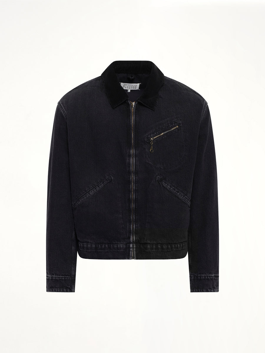 Original Japanese Denim Jacket in Washed Black