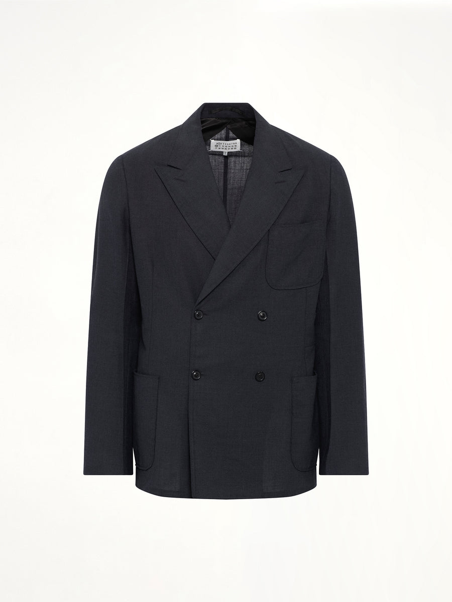 Wool Jacket in Dark Blue