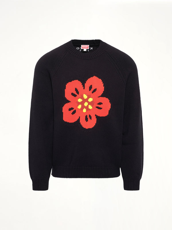 블랙 KENZO 보케 플라워 점퍼