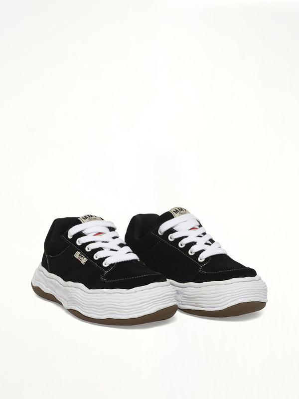 Oliver OG Low Sneaker in Black Front View | MAISON MIHARA YASUHIRO