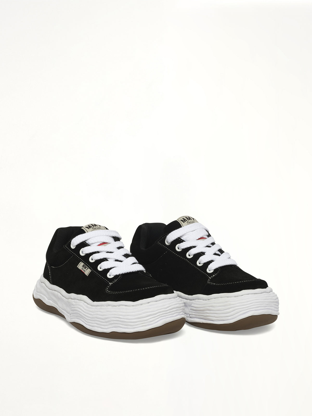 Oliver OG Low Sneaker in Black Front View | MAISON MIHARA YASUHIRO