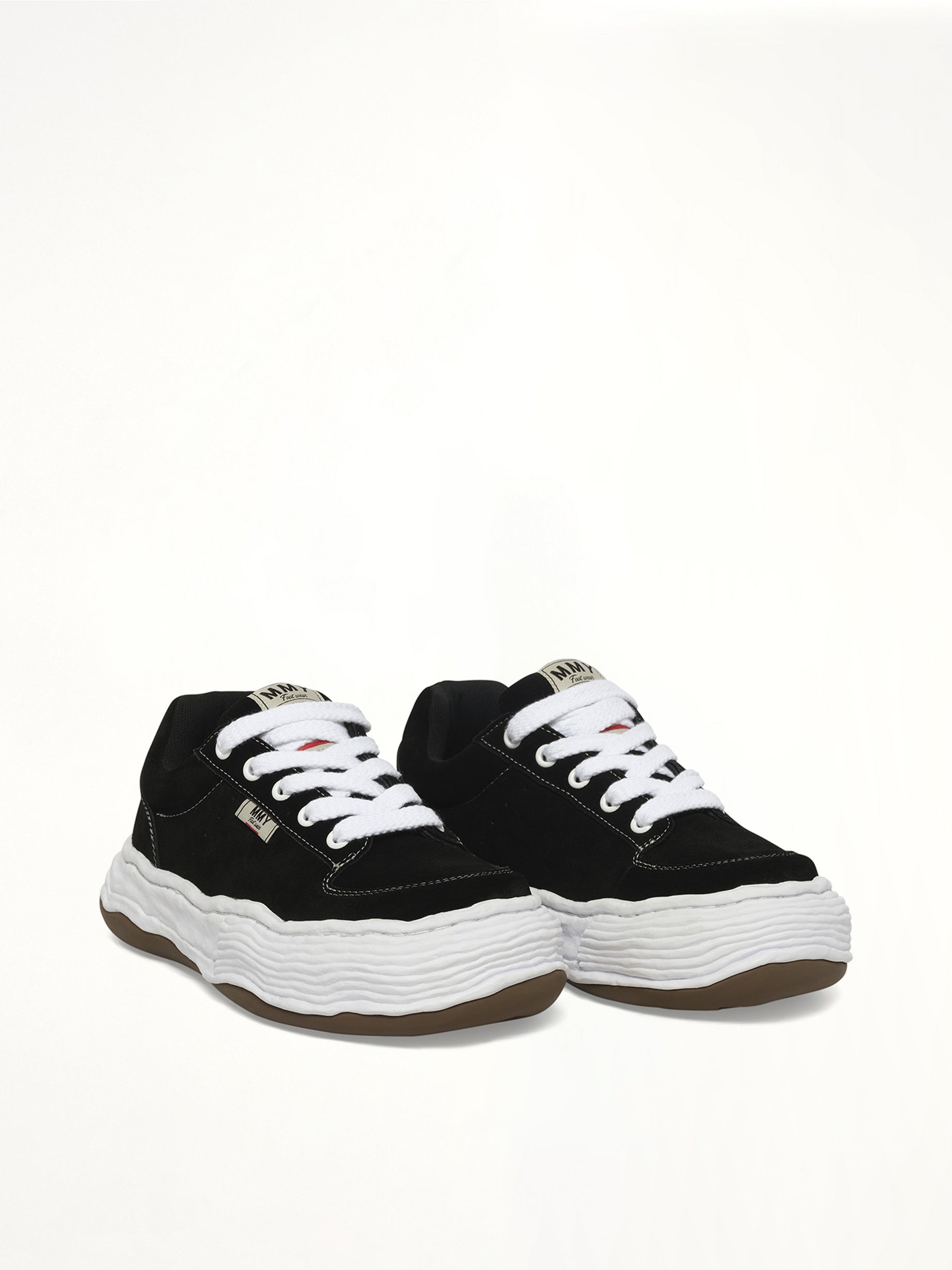 Oliver OG Low Sneaker in Black Front View | MAISON MIHARA YASUHIRO