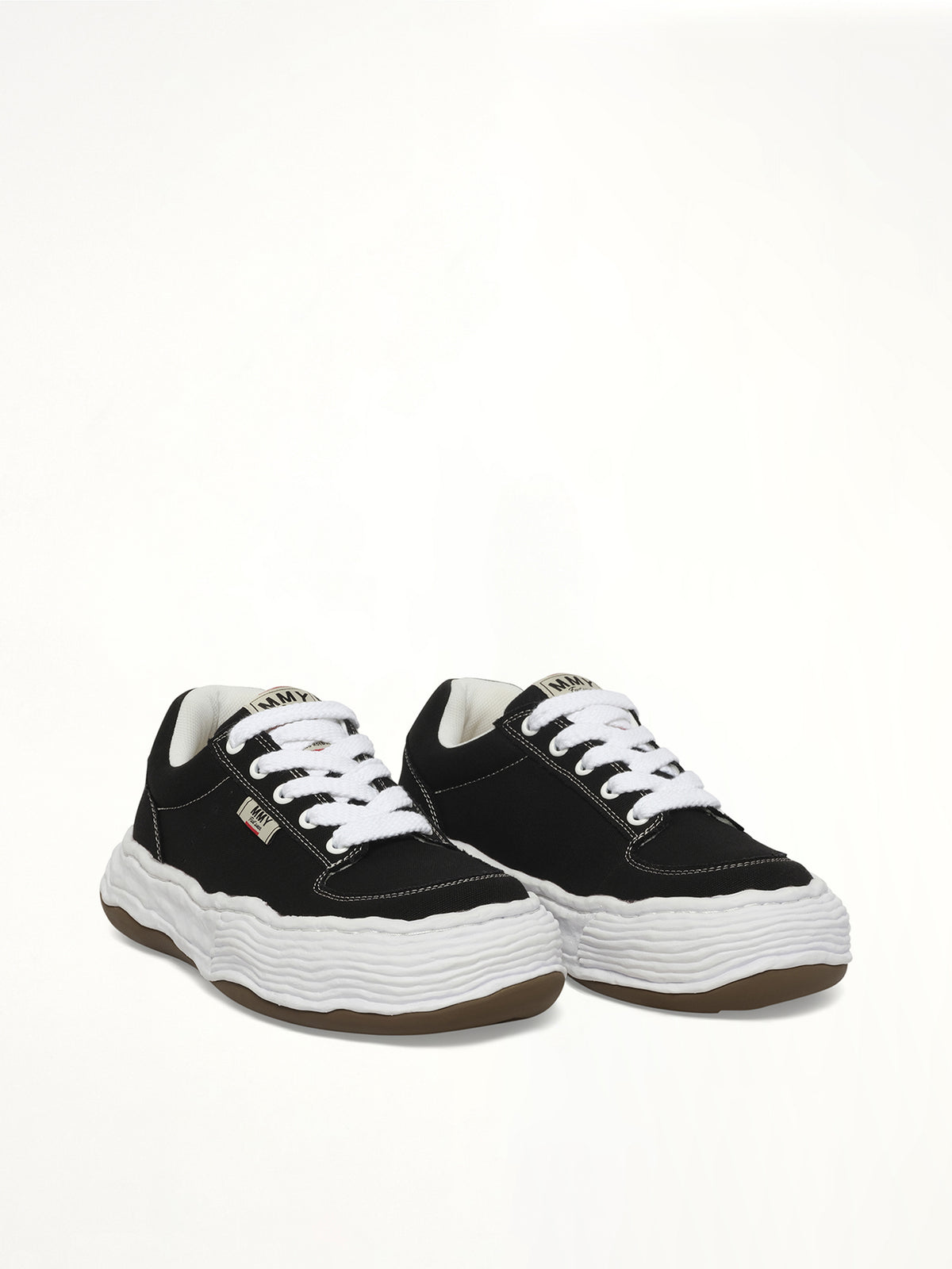 Oliver OG Sneaker in Black Front View | MAISON MIHARA YASUHIRO