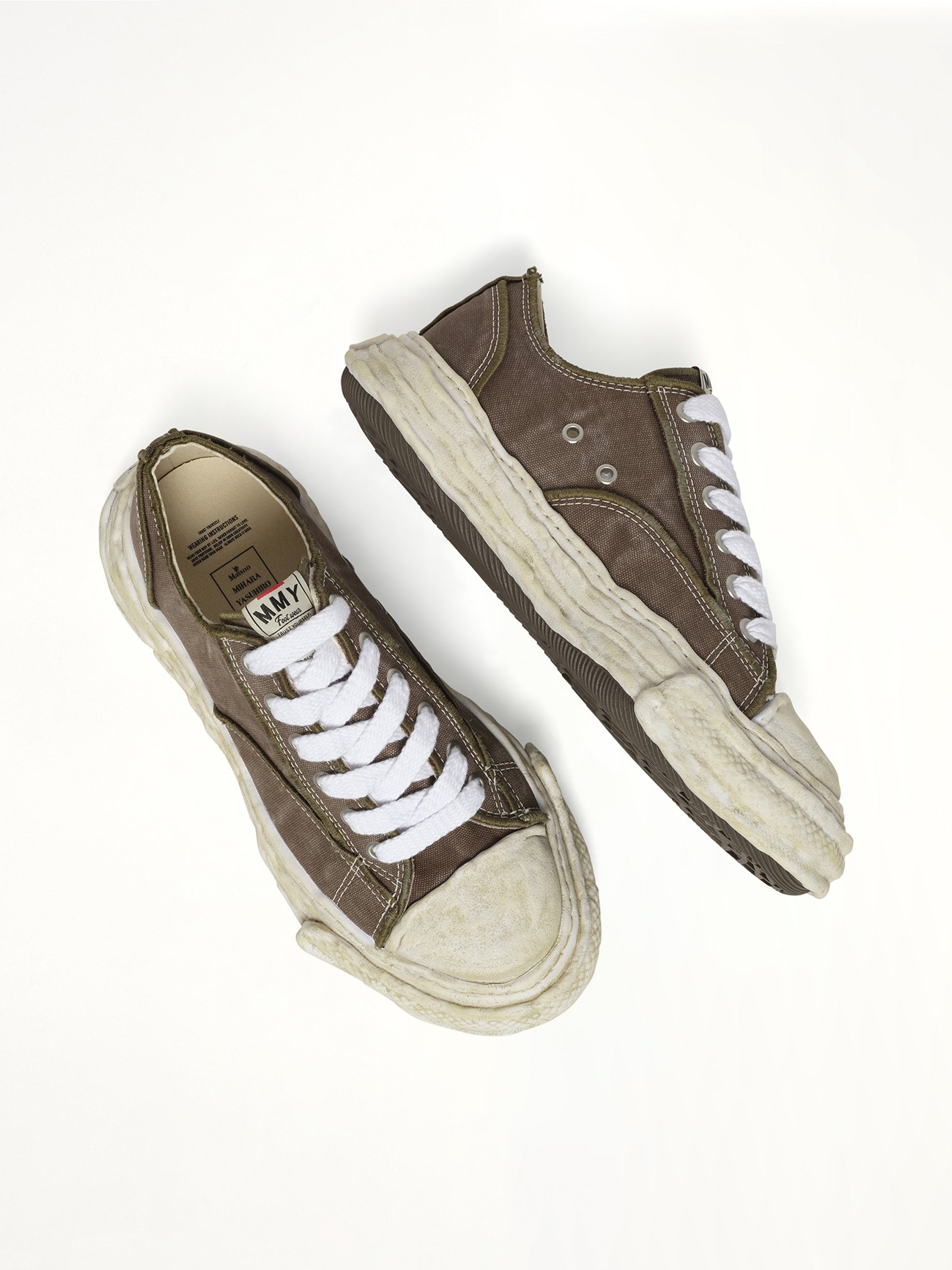 Peterson 23 OG Sneaker in Khaki Top View | MAISON MIHARA YASUHIRO