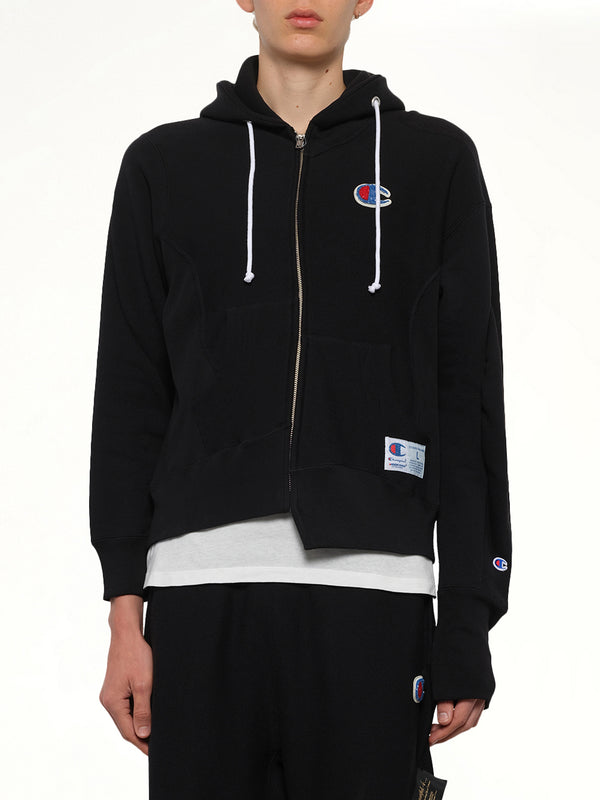 Undercover X Champion Zip Hoodie in Black