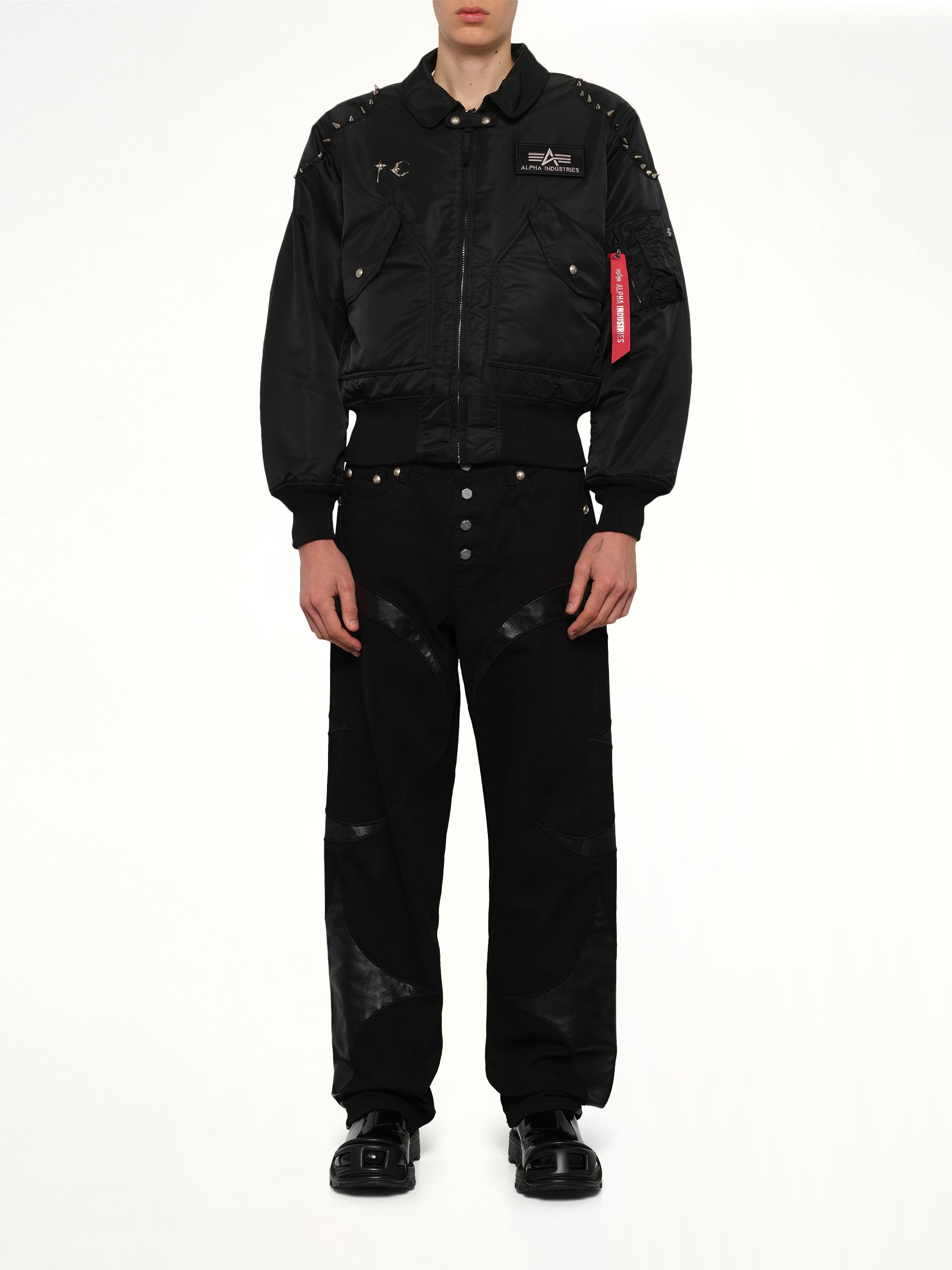 TC x Alpha Industries 봄버 재킷 (스파이크 버전) 블랙