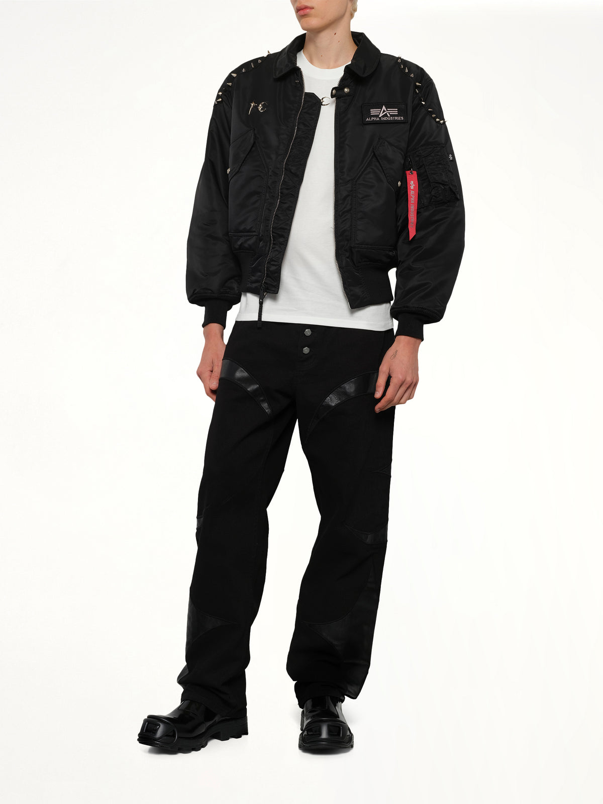 TC x Alpha Industries 봄버 재킷 (스파이크 버전) 블랙