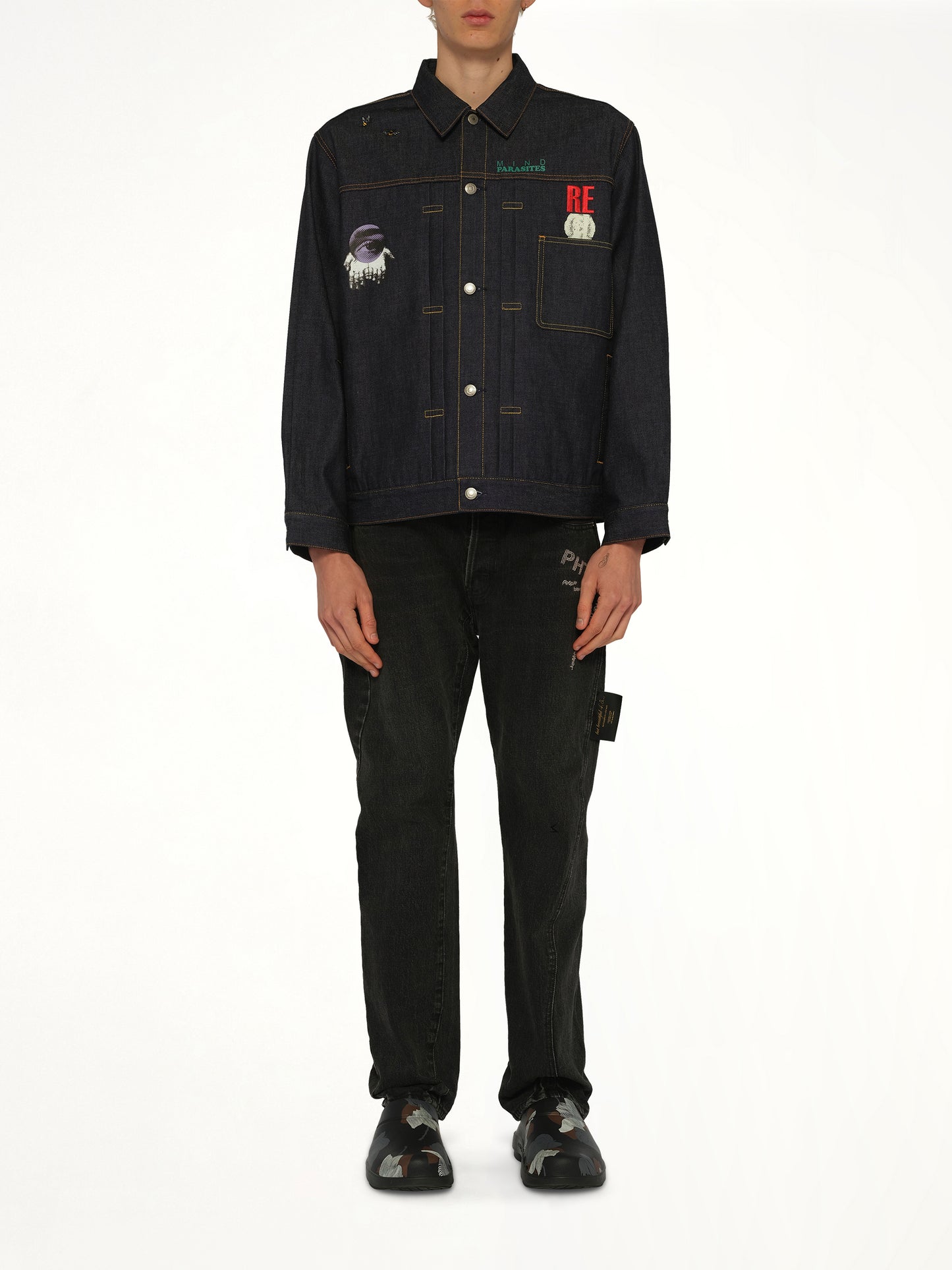 Mind Parasite Denim Jacket in Indigo