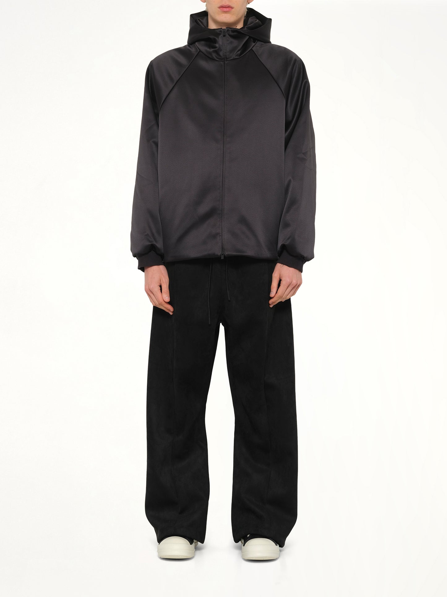 Hooded Bomber Jacket in Vintage Black