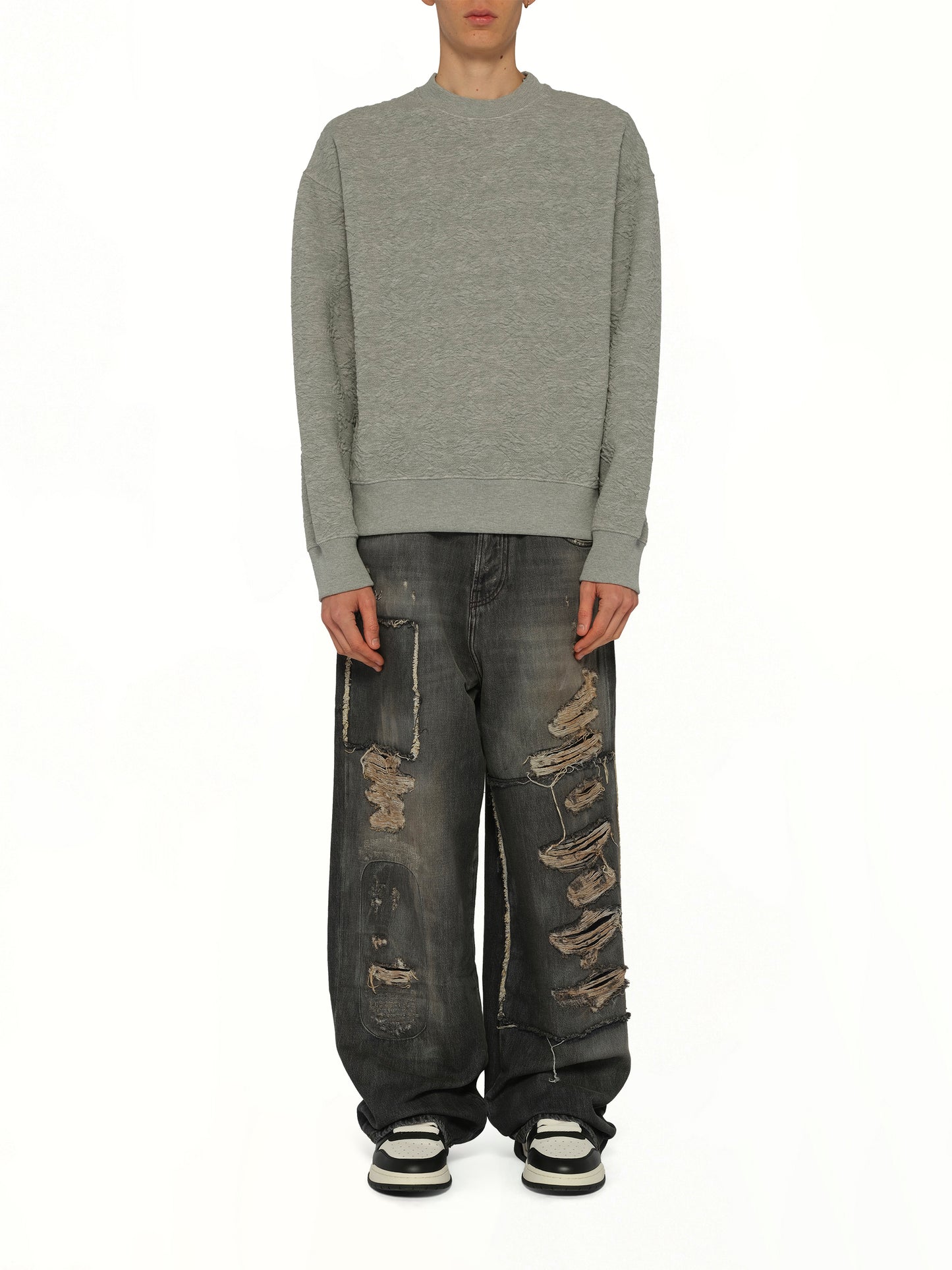 MA Quad Oversized Sweatshirt in Stone