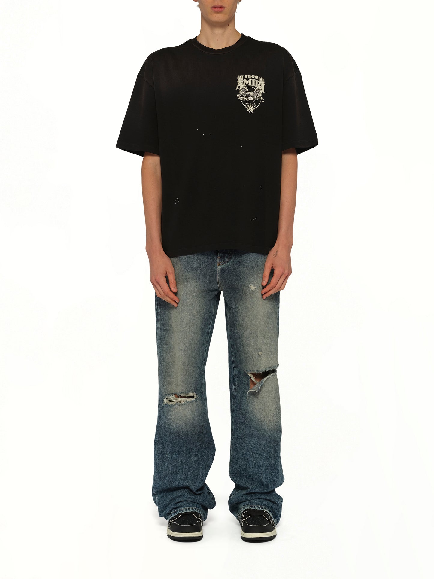 Amiri Eagle Oversized T-Shirt in Black