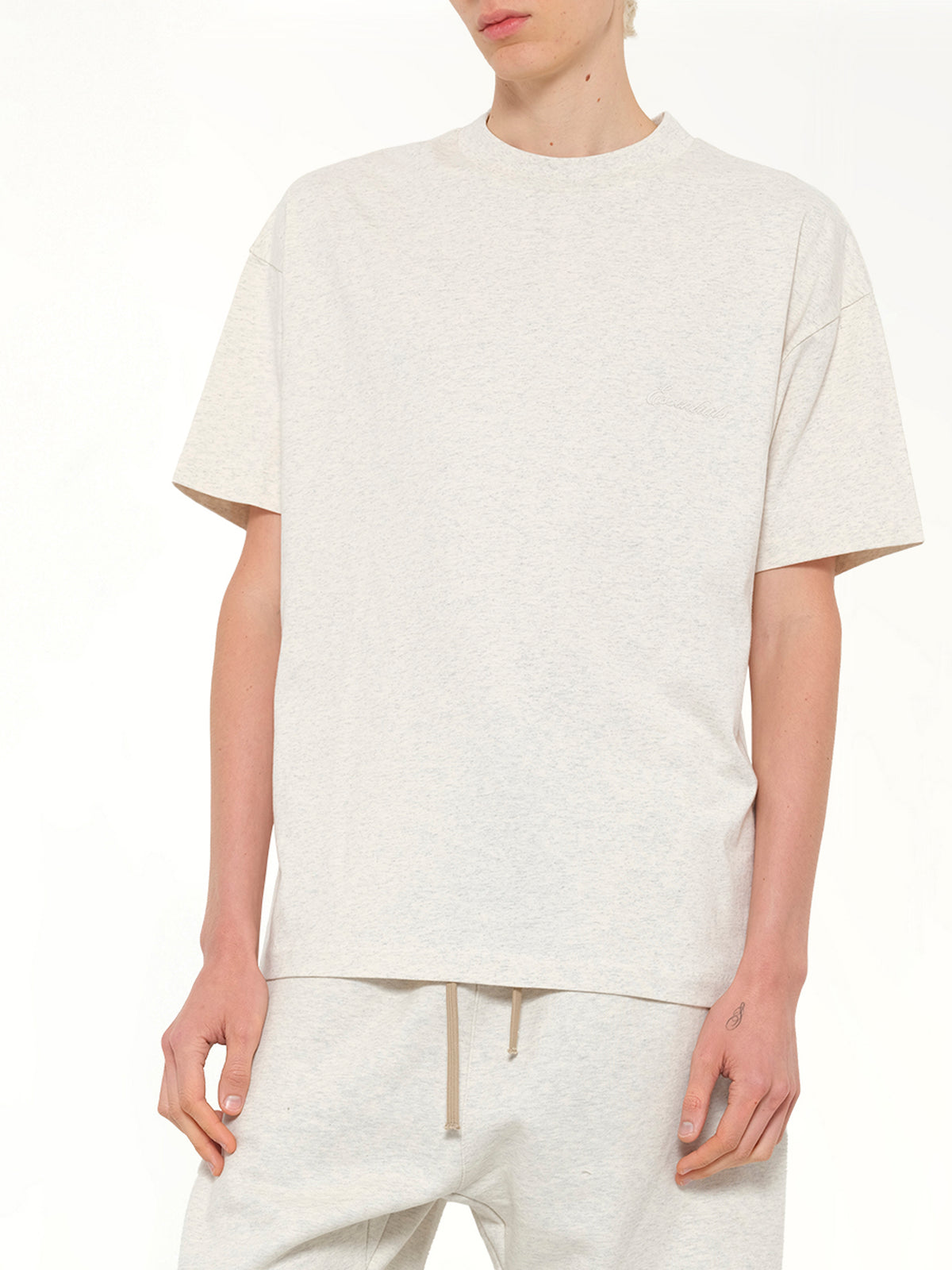 오트밀 헤더 클래식 반팔 티셔츠
