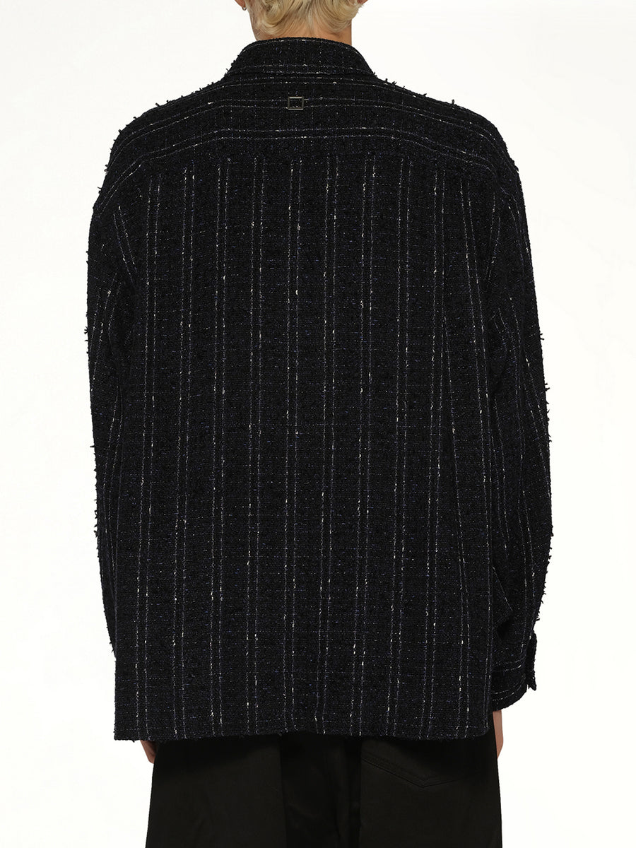 Tweed Shirt in Navy