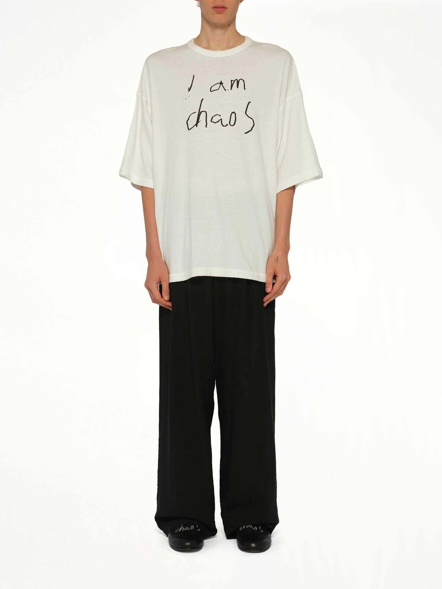 "I am Chaos" T-Shirt in Off White