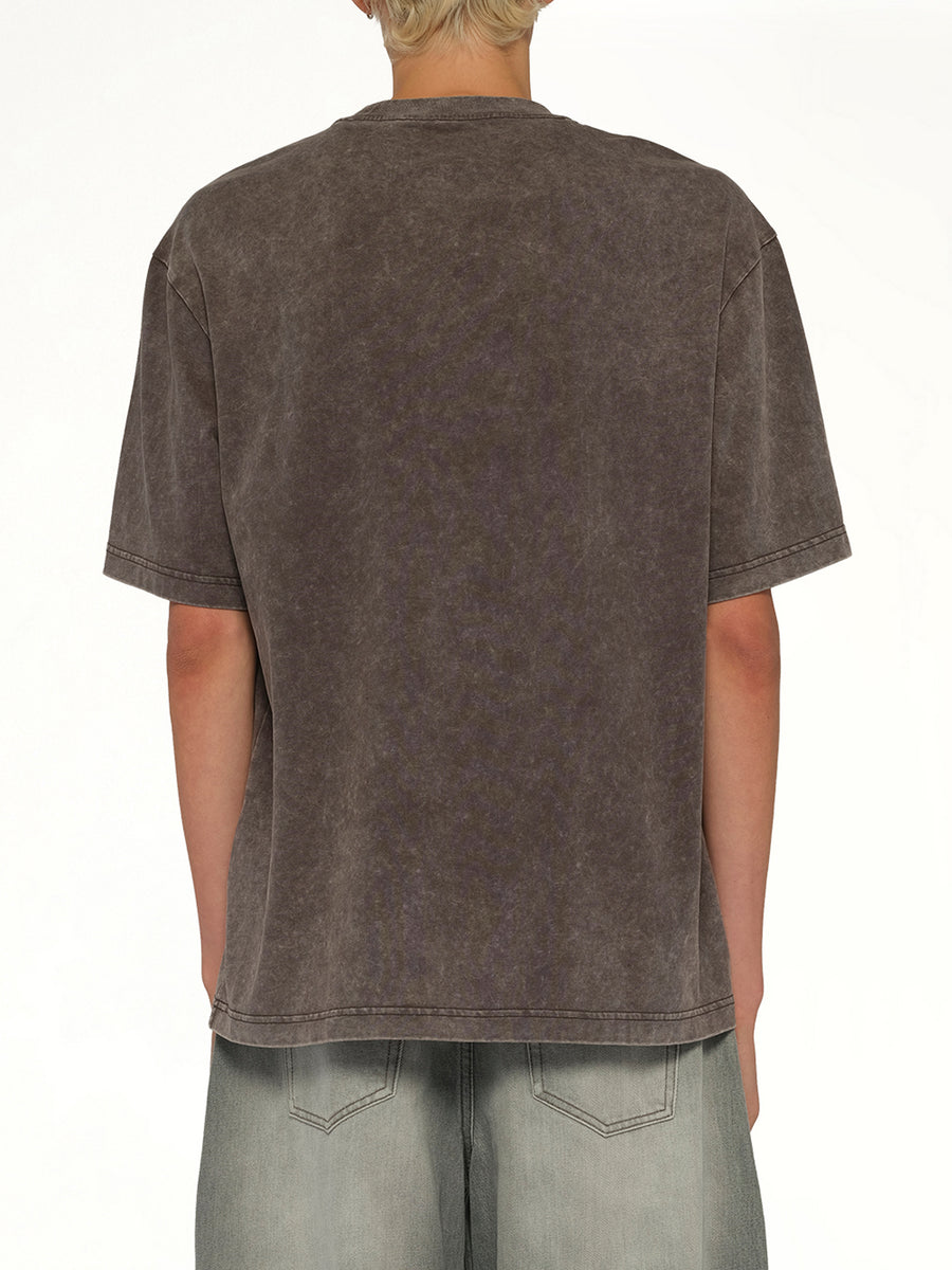 Spray Painted Plant T-Shirt in Grey