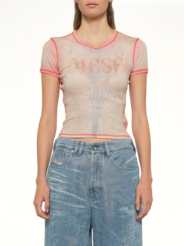 T-IANA Tシャツ ホワイト/レッド
