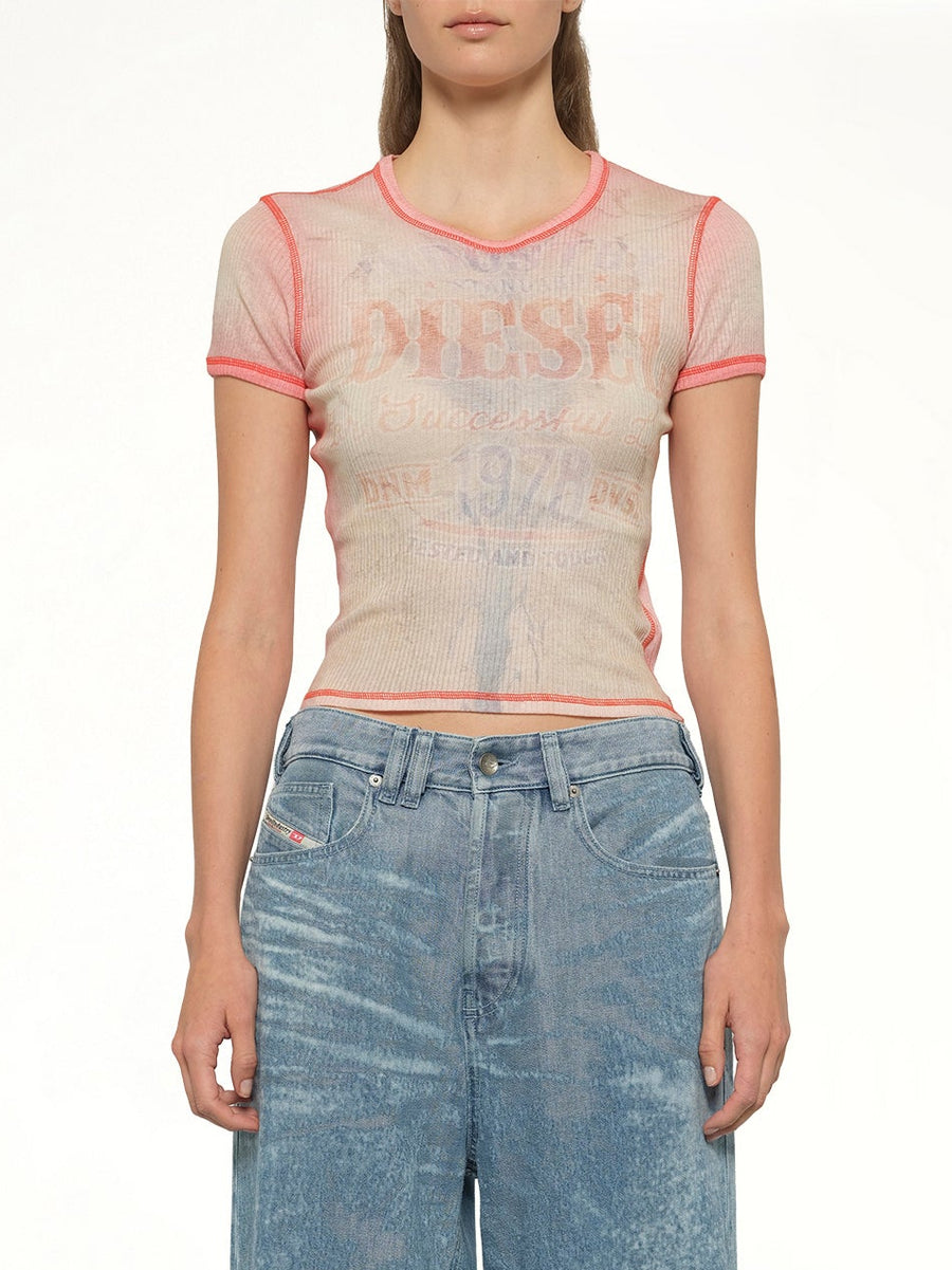 T-IANA T-Shirt in White/Red