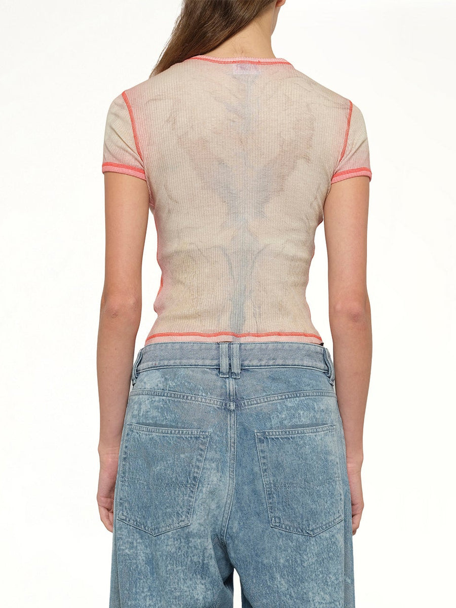 T-IANA T-Shirt in White/Red
