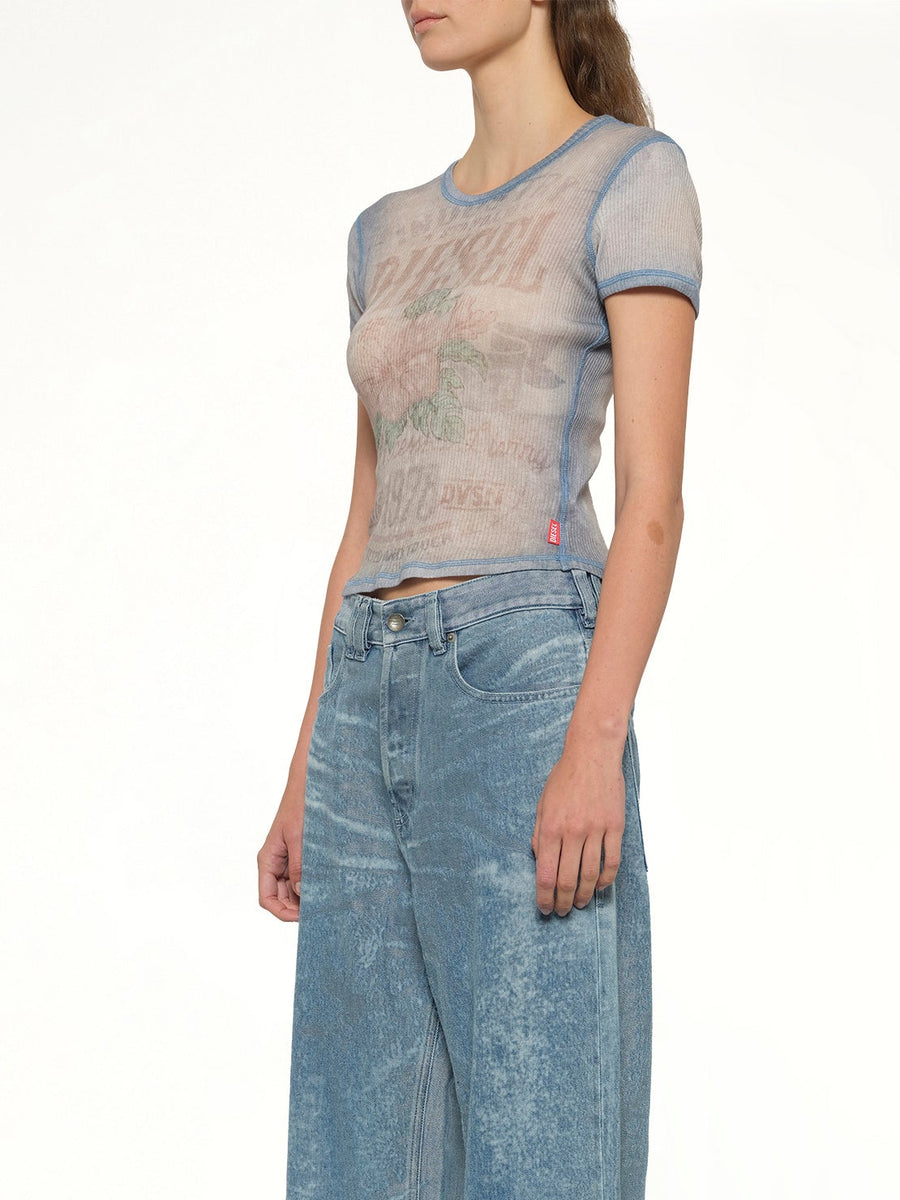 T-IANA T-Shirt in White/Blue