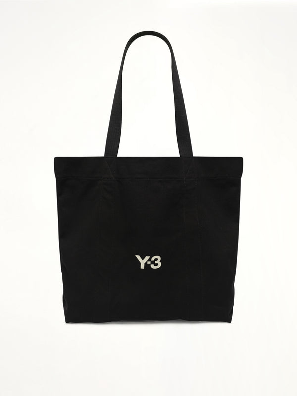 Y-3 黑色帆布托特包