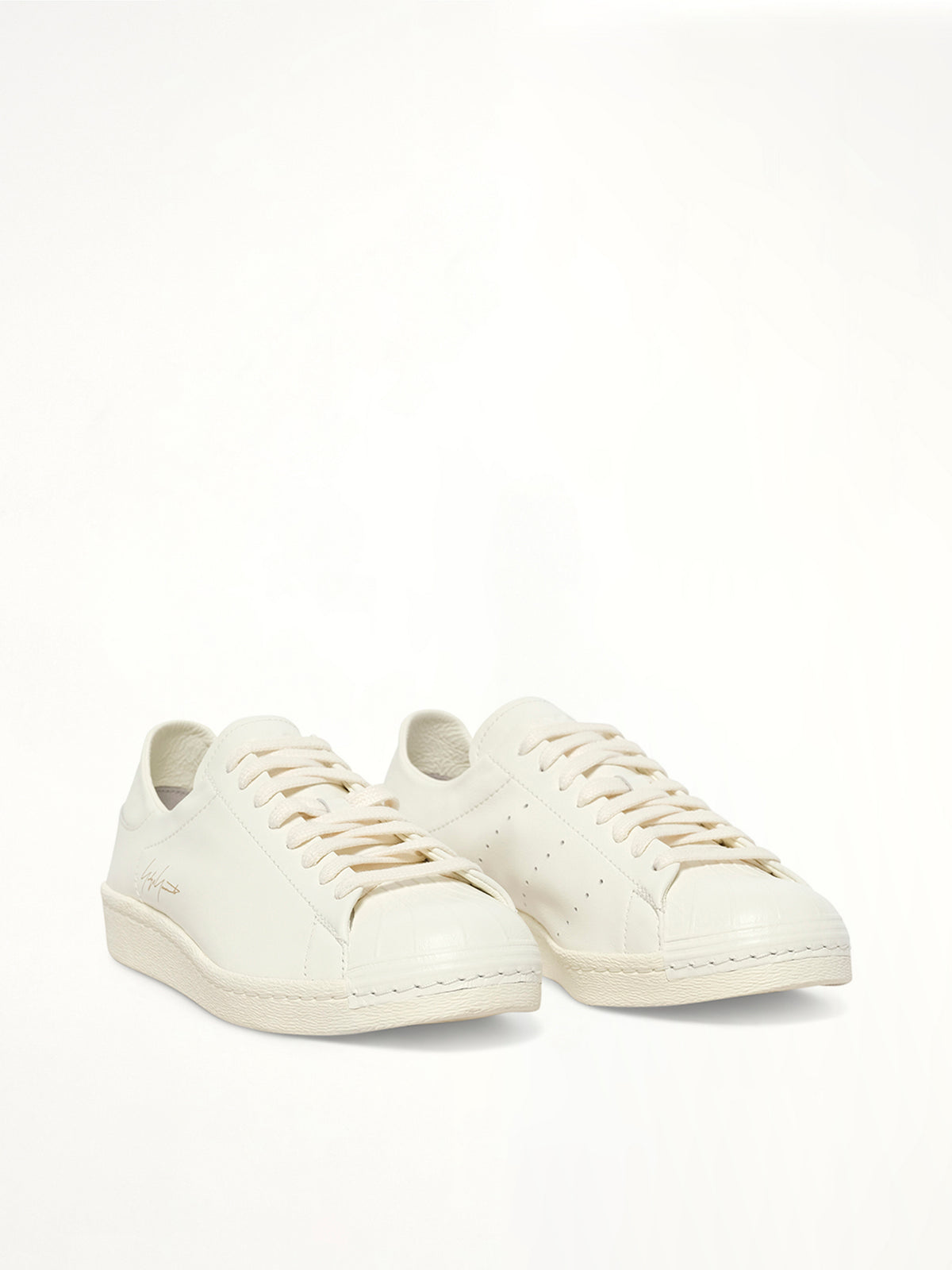 Y-3 Superstar in Off White Front View | Y-3