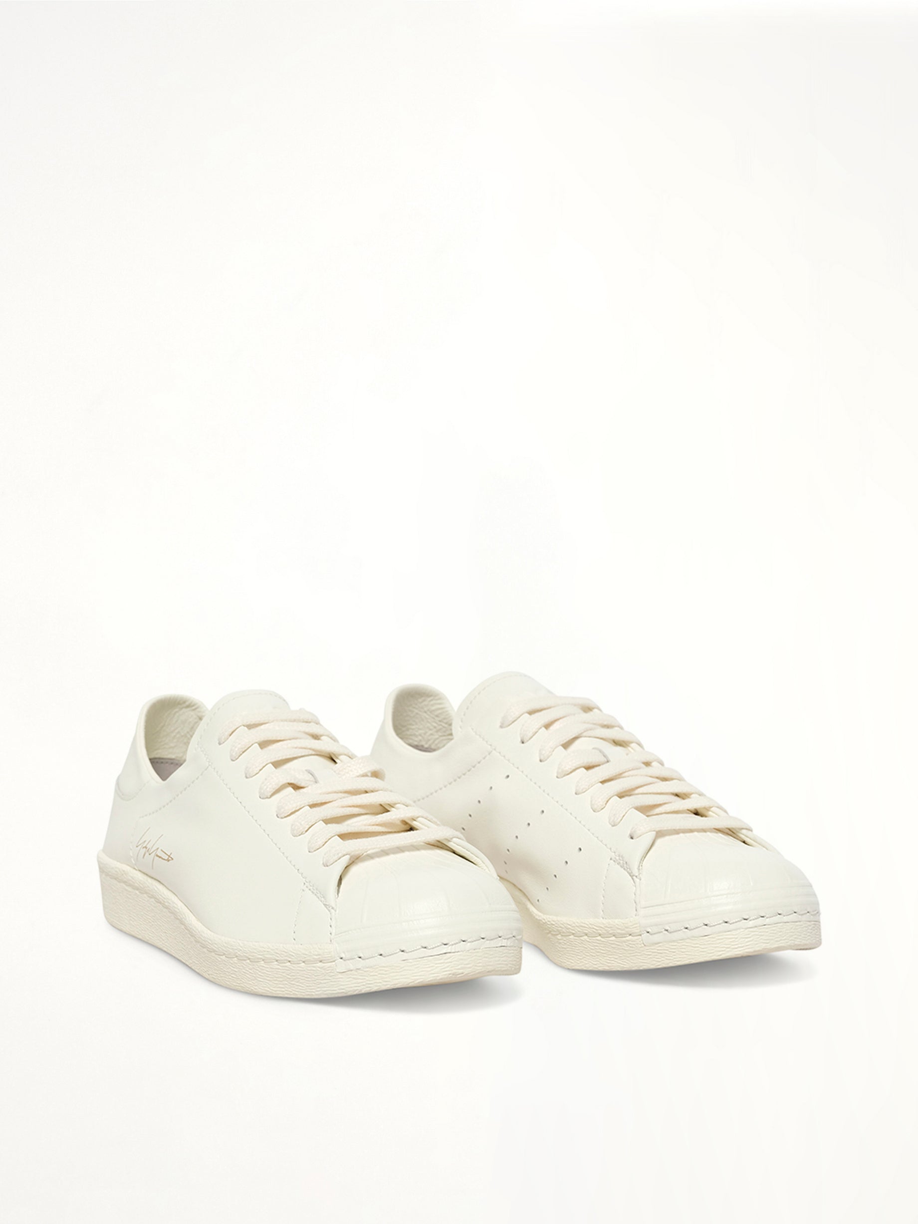 Y-3 Superstar in Off White Front View | Y-3