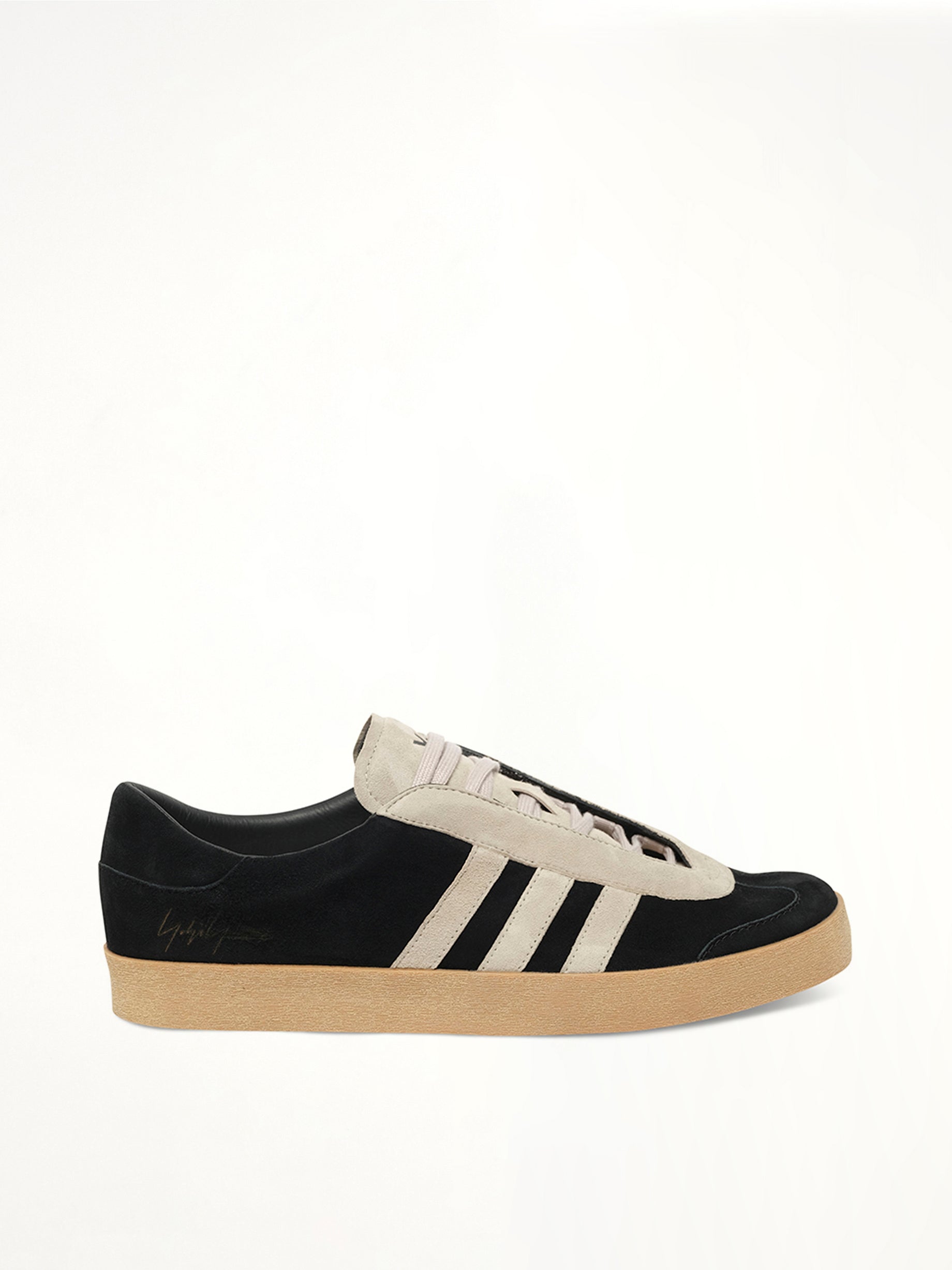 Y-3 Gazelle in Black/Off White Side View | Y-3