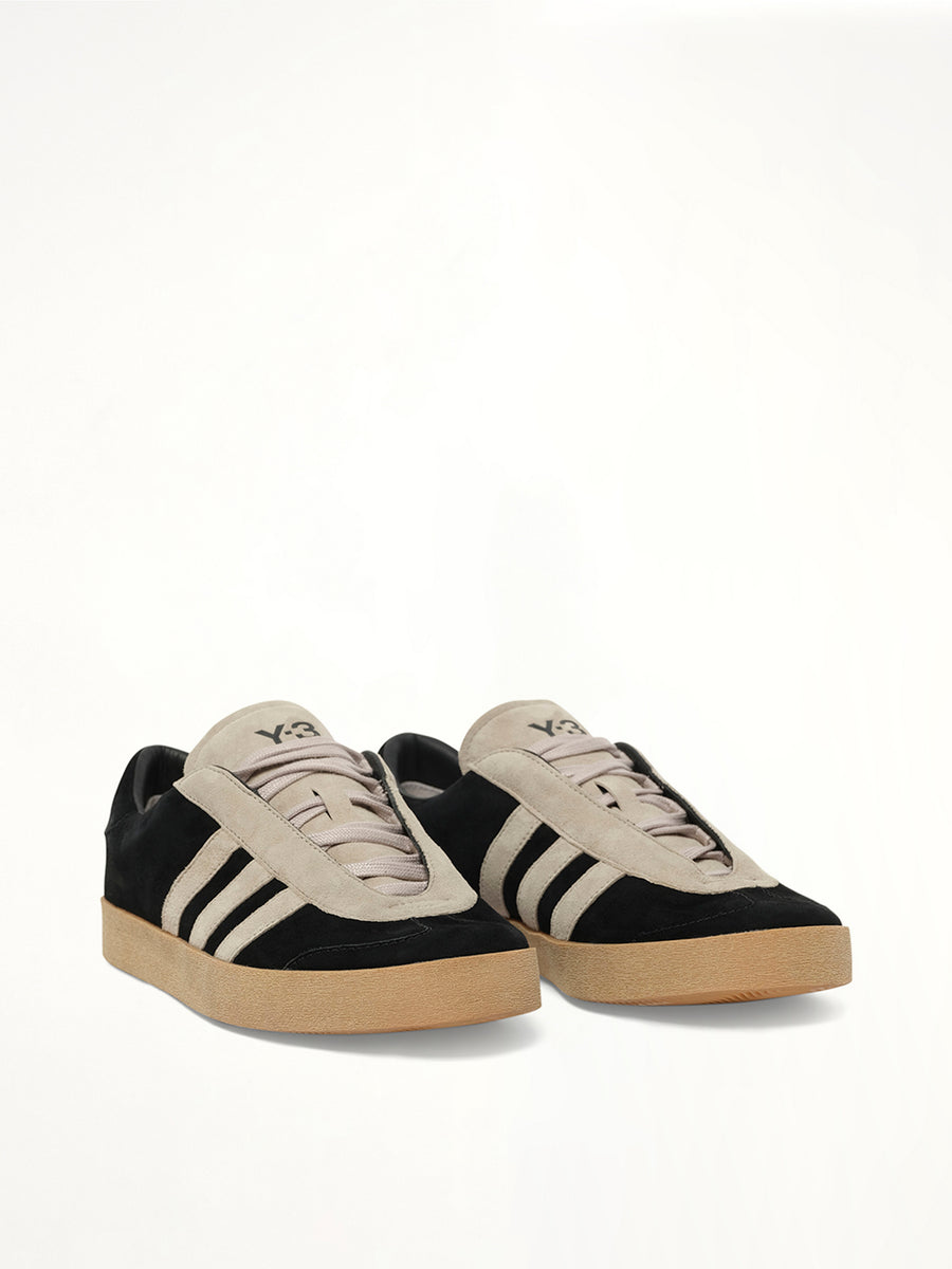 Y-3 Gazelle in Black/Off White Front View | Y-3