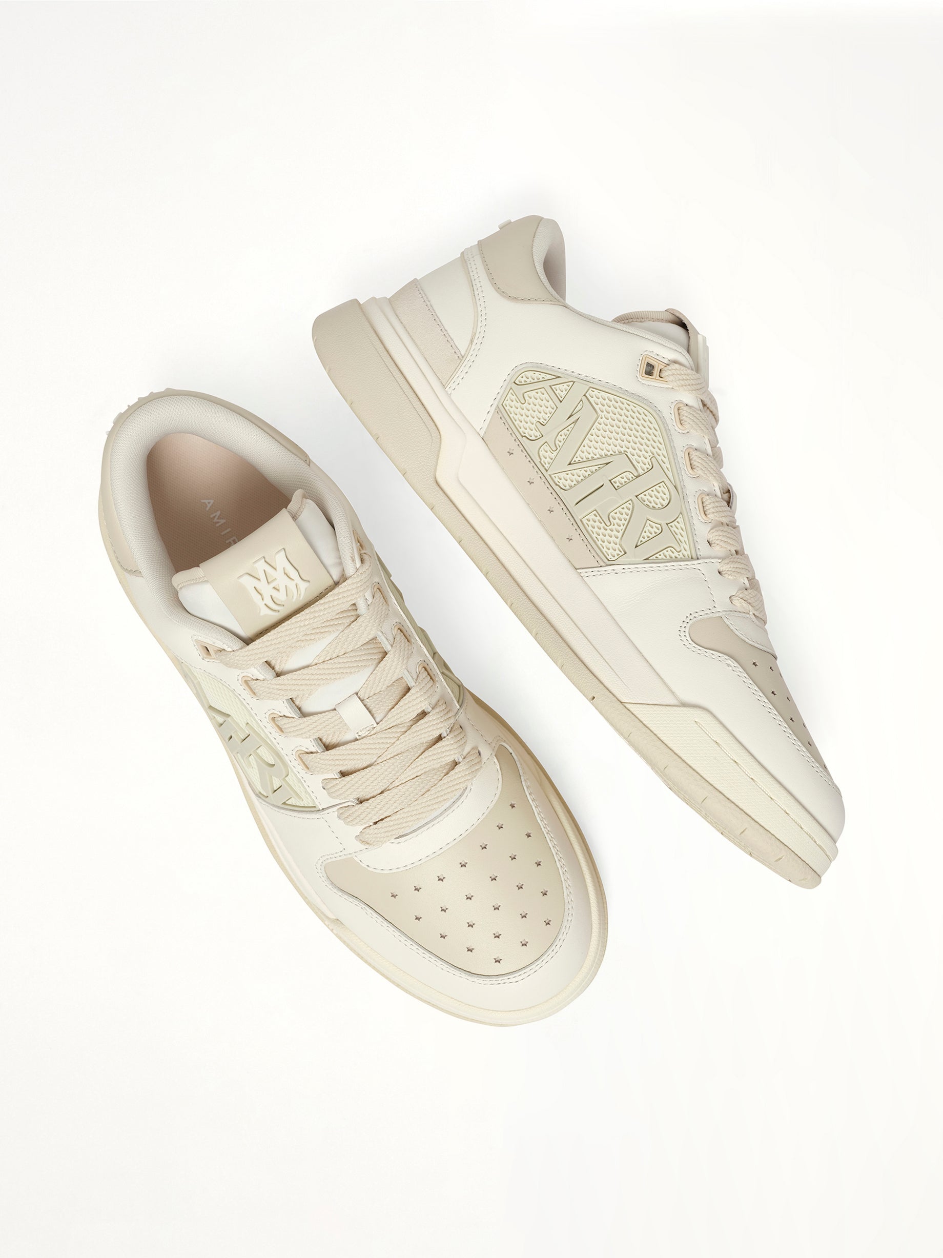 Classic Low Sneaker in White/Alabaster Top View | AMIRI