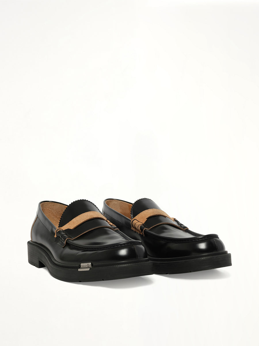 Decortique Loafer in Black Front View | MAISON MARGIELA