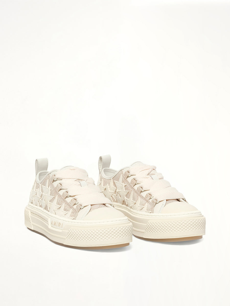 MA Quad Stars Court Low in Alabaster Front View | AMIRI