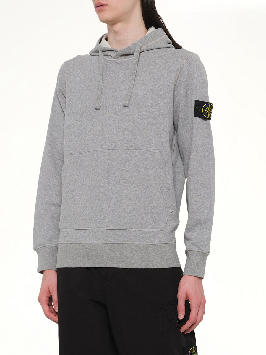 6100062 Organic Cotton Hoodie in Melange Grey
