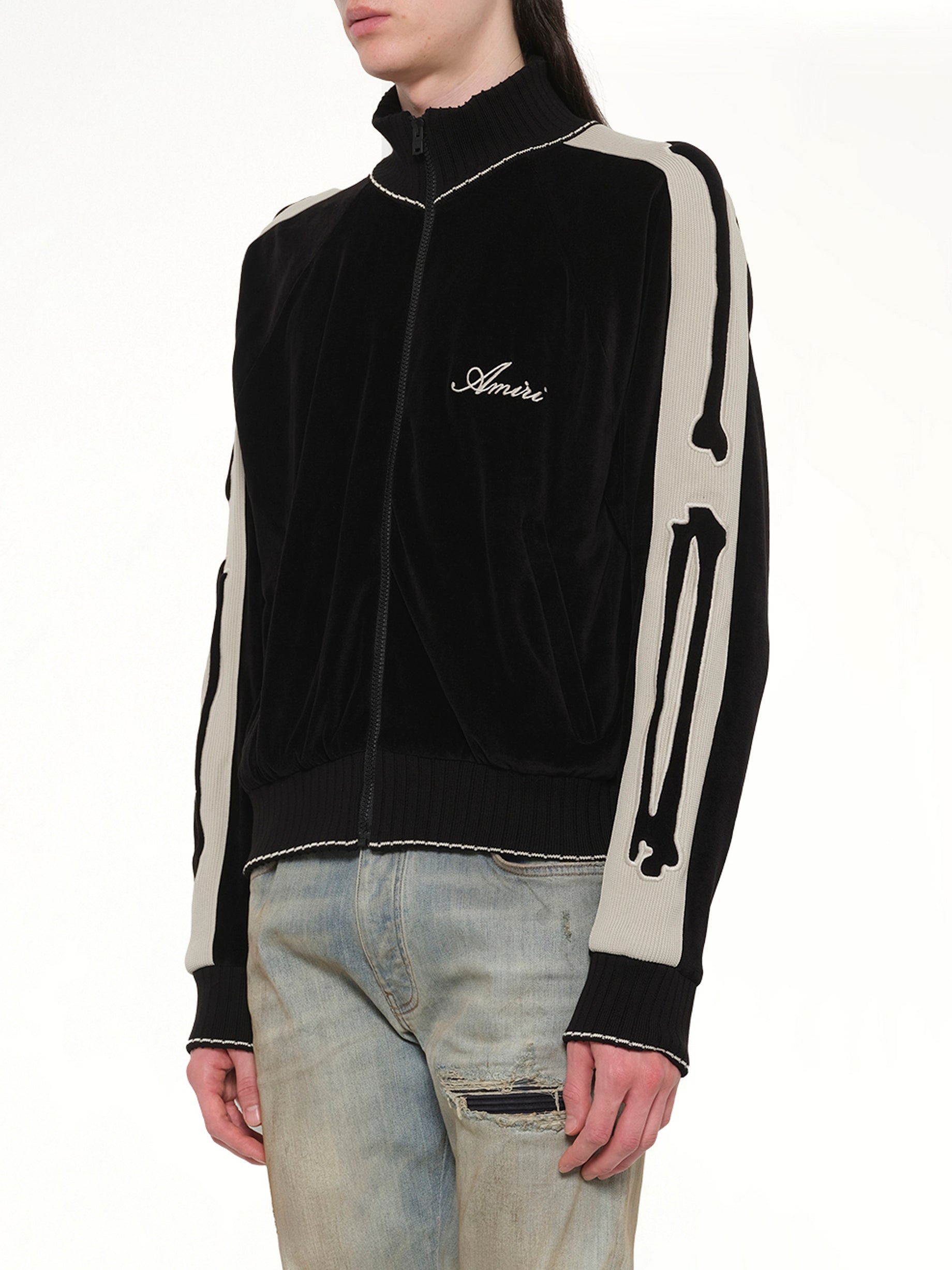 Bones Track Jacket in Black
