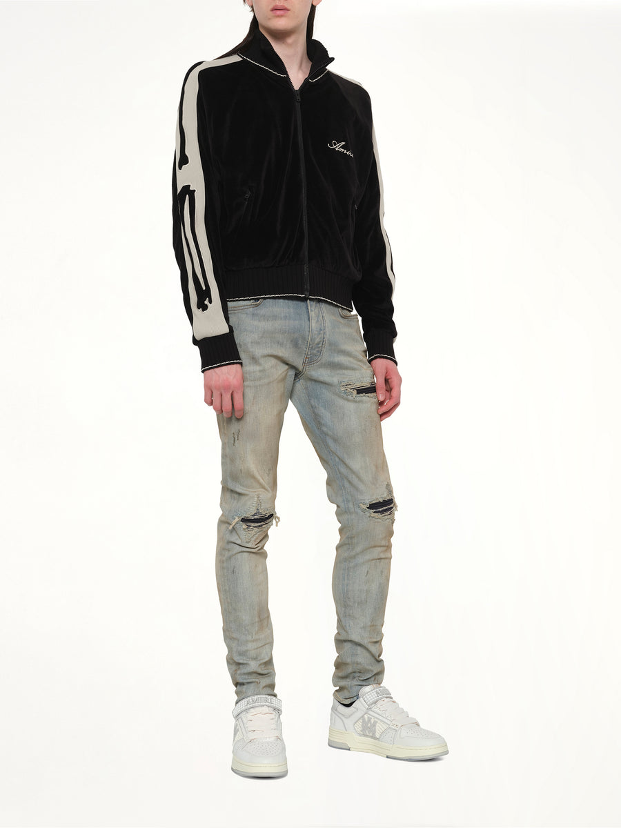 Bones Track Jacket in Black
