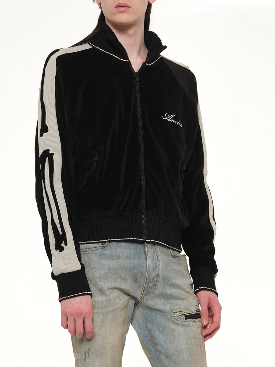 Bones Track Jacket in Black
