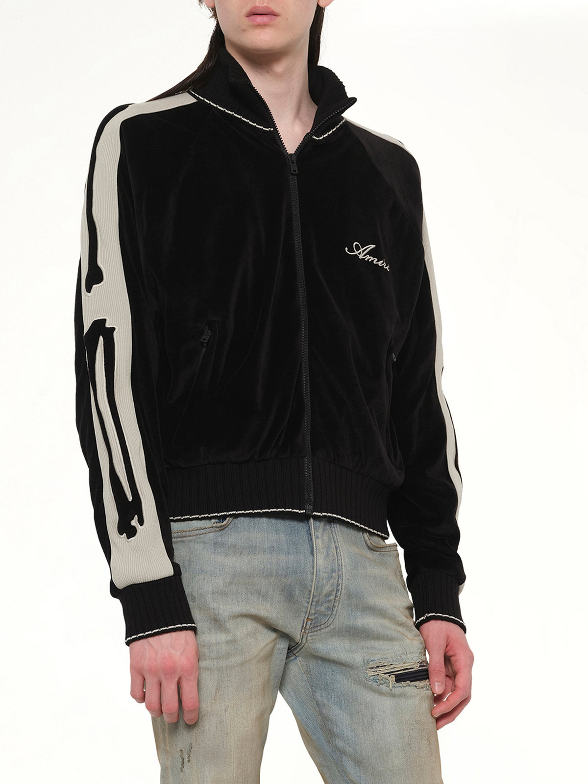 Bones Track Jacket in Black