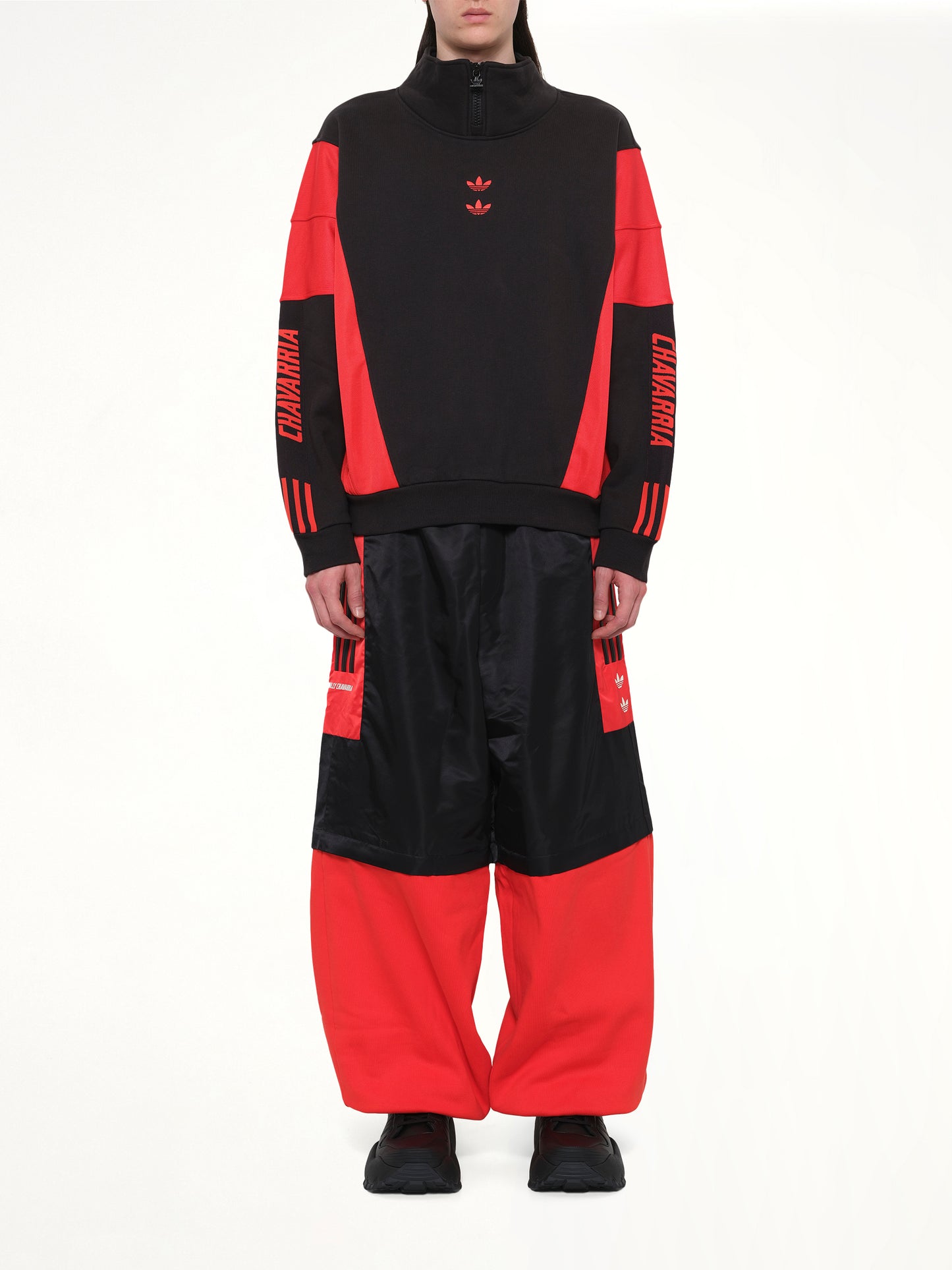 Adidas X Chavarria Watsonville Mockneck in Black/Red