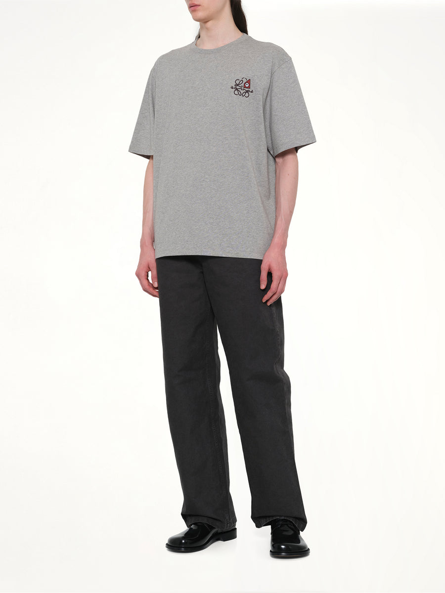 Loose Fit T-Shirt in Grey Melange